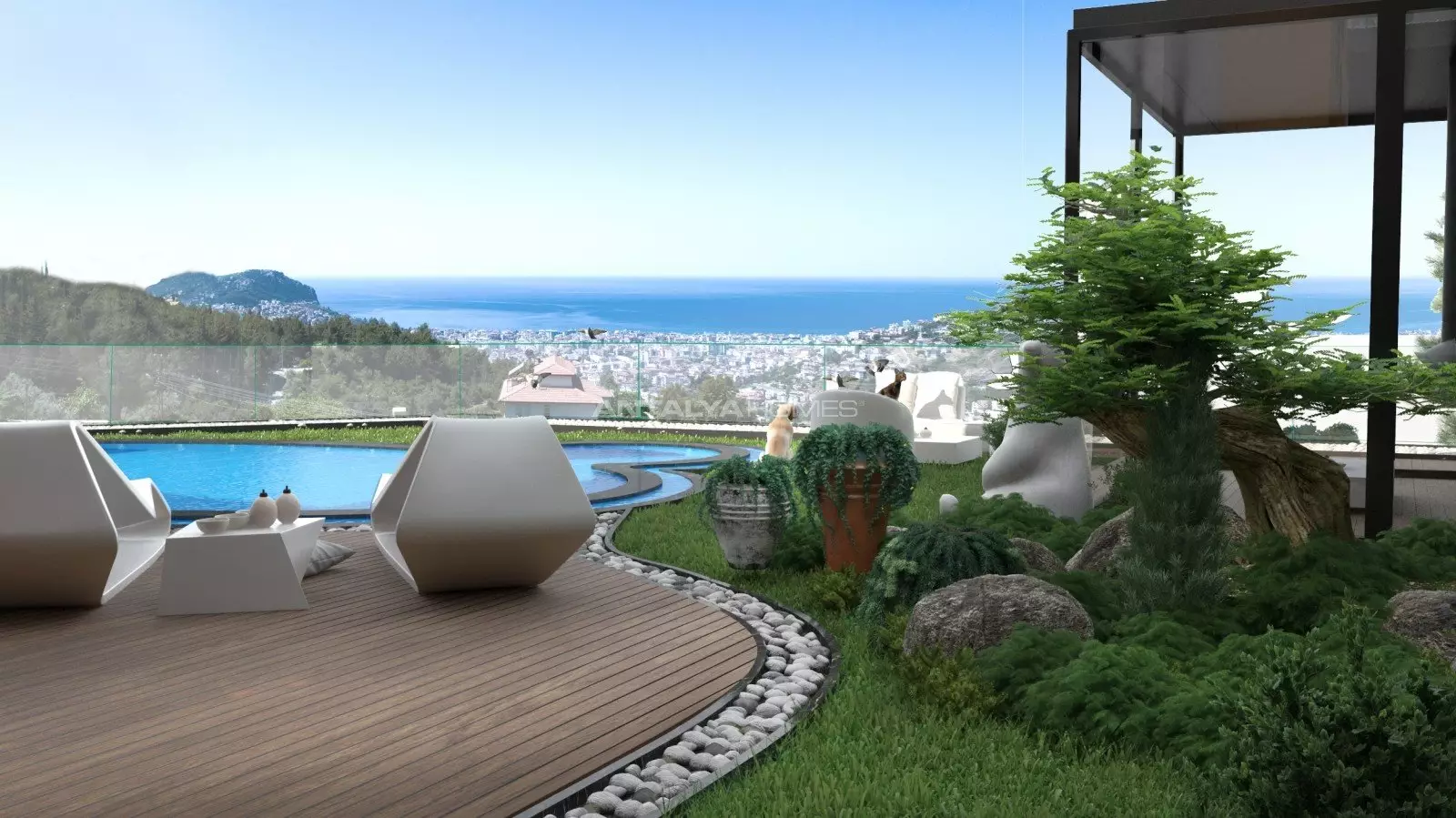 Contemporary Villas with Private Garden and Pool in Alanya