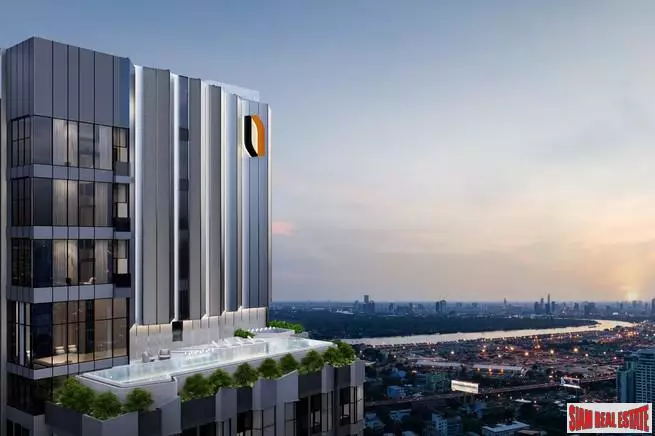 New High-Rise of Loft Duplex Smart Home Condos by BTS Phra Khanong at Rama 4 Road with City and Chao Phraya River Views – 1 Bed Plus Units – Last Few Units Back to Market!