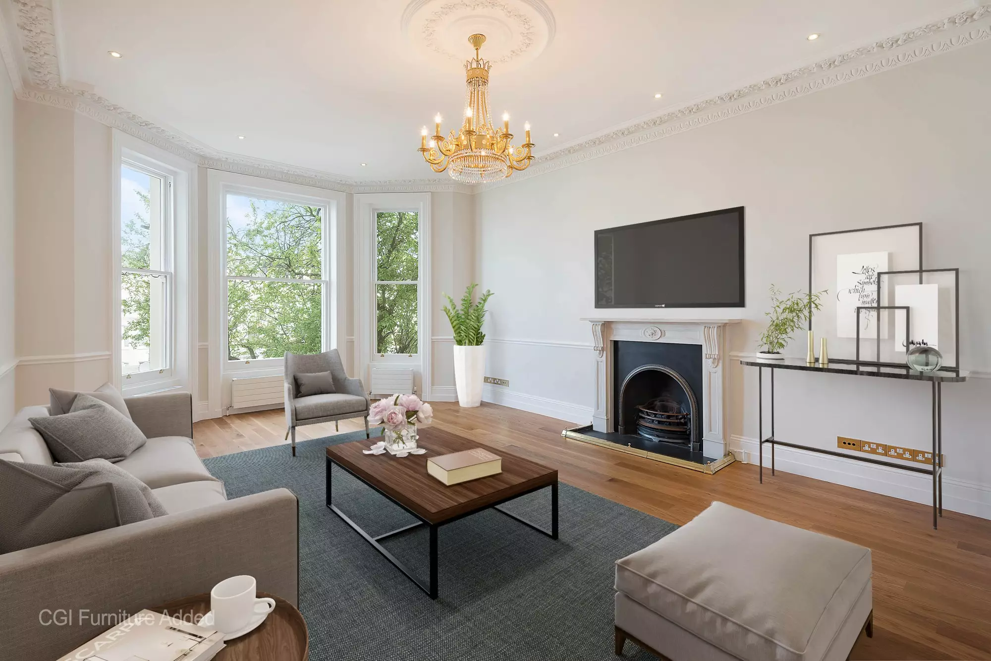 An Impressive First Floor Three Bedroom Lateral Apartment In Holland Park, London