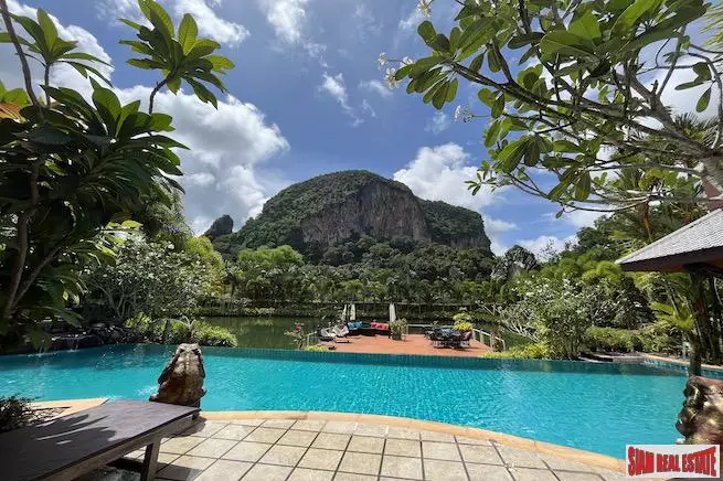 Stunning Lake and Mountain Views from this Five Bedroom Pool Villa for Sale in Krabi
