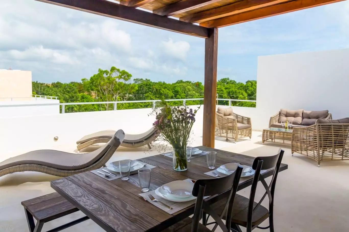 Penthouse with 3 bedrooms and 3 bathrooms in Tulum, La Veleta