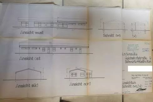 Ansichten, Schnitte Reichshofstr. Neubau
