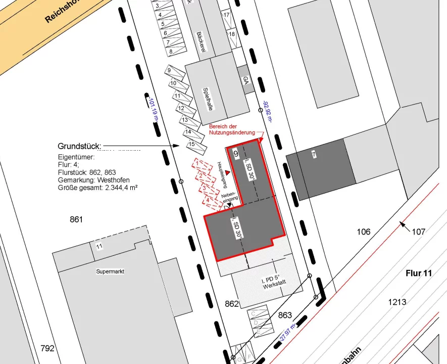 Lageplan 9,9A